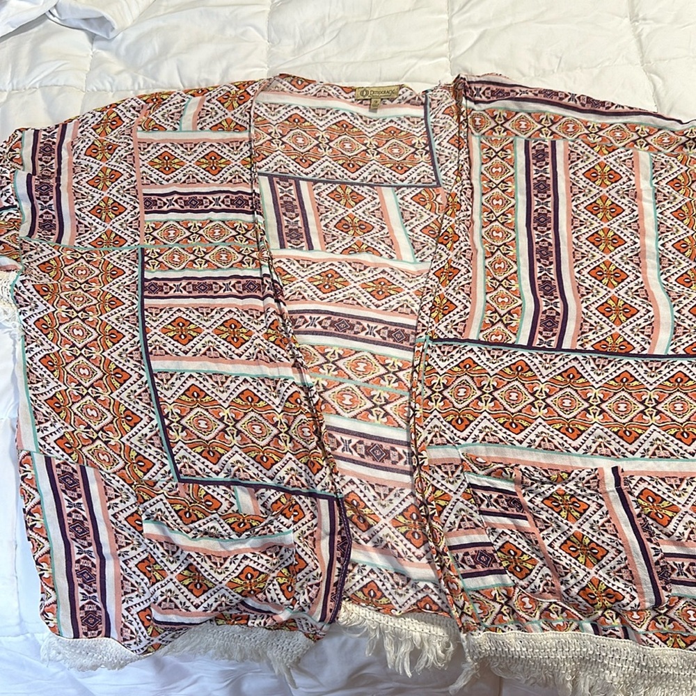 Democracy cover up. Size Medium. Slightly oversized. Lightly used.